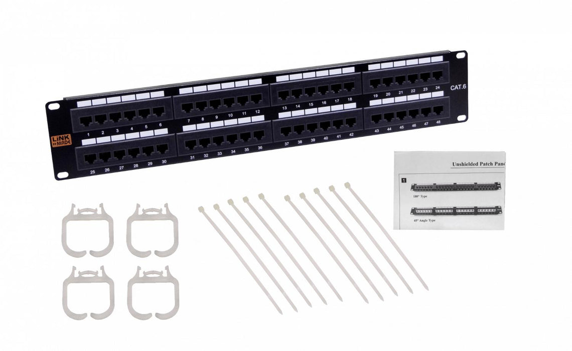 Panel de conexiones LINKMADE 48-RJ45 CAT6 UTP Clickbox