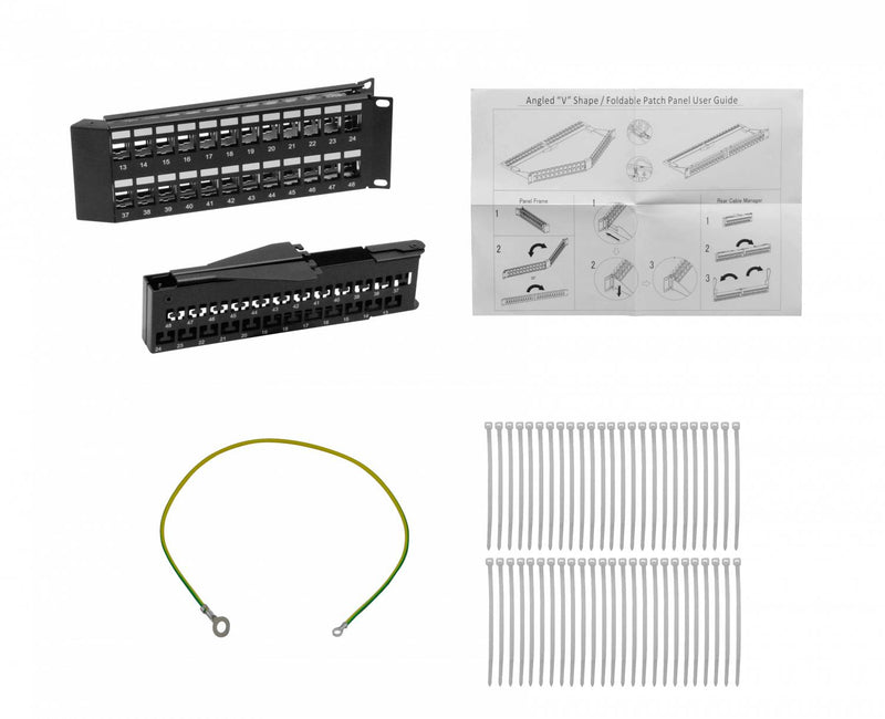 Panel de parcheo angular de metal LINKMADE Clickbox