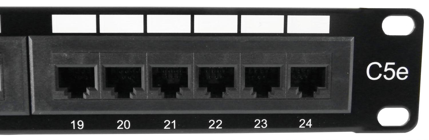 Panel de parcheo LINKMADE 24-RJ45 CAT5E UTP 1U Clickbox