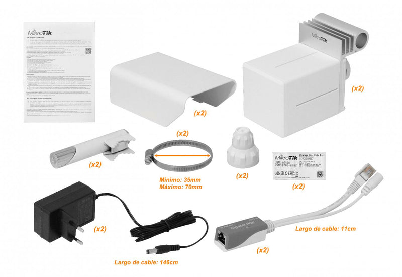 Pareja de Mikrotik Cube60-Pro-ac 802.11ay 60GHz Clickbox
