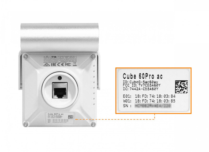 Pareja de Mikrotik Cube60-Pro-ac 802.11ay 60GHz Clickbox