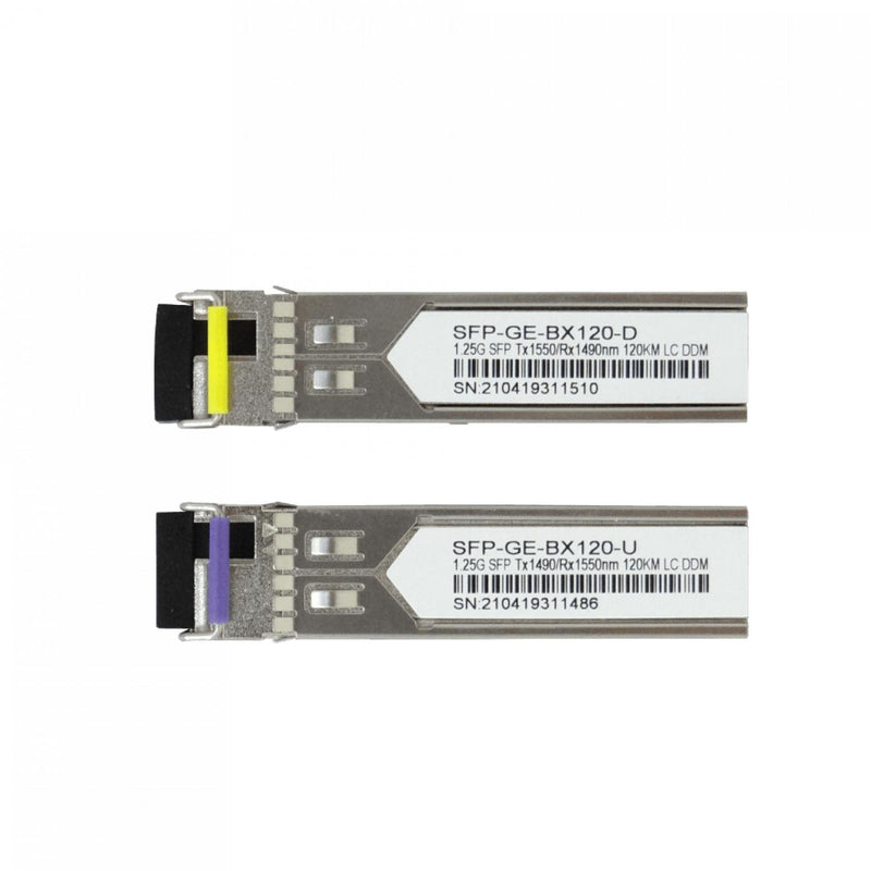 Pareja SFP WDM Bidireccional 1,25Gbps 120km Clickbox