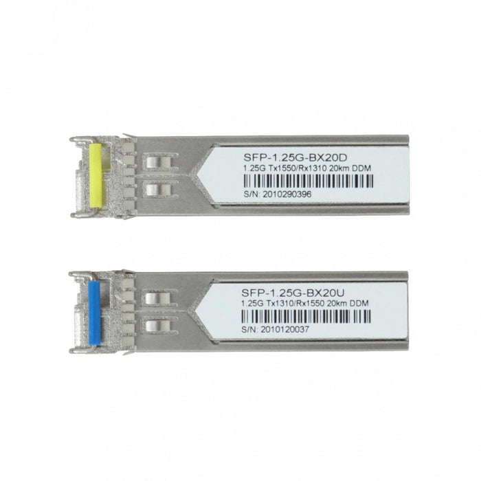 Pareja SFP WDM Bidireccional 1,25Gbps BX20 Clickbox