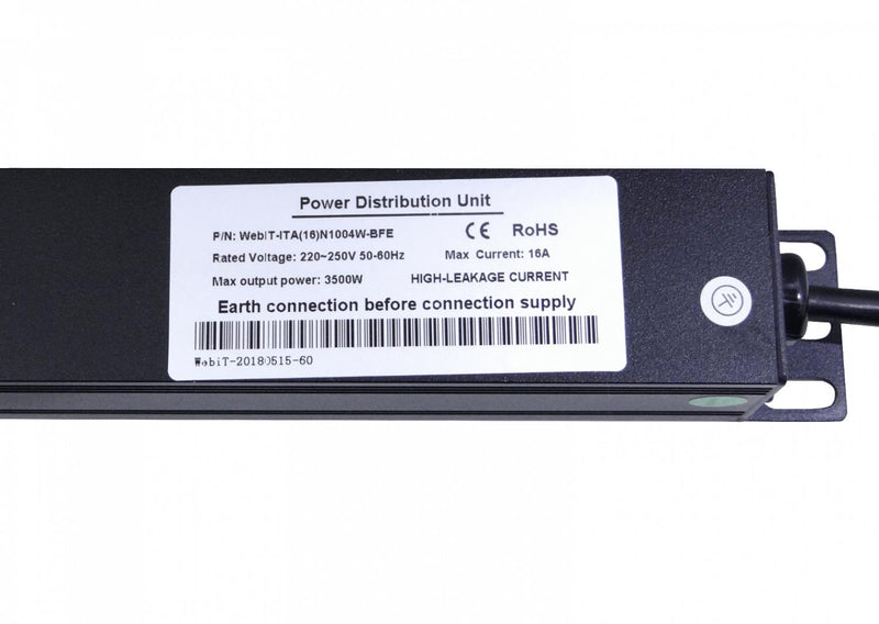 PDU 16A 4 Salidas CH/Schuko en Rack 10" Cable Clickbox