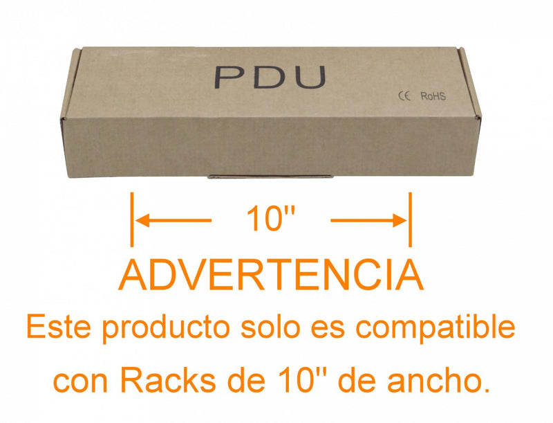 PDU 16A 4 Salidas CH/Schuko en Rack 10" Cable Clickbox