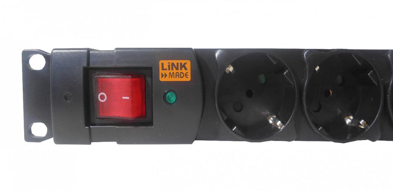 PDU LINKMADE 8 Schuko/CH-H 1 CH-Macho 10A Clickbox