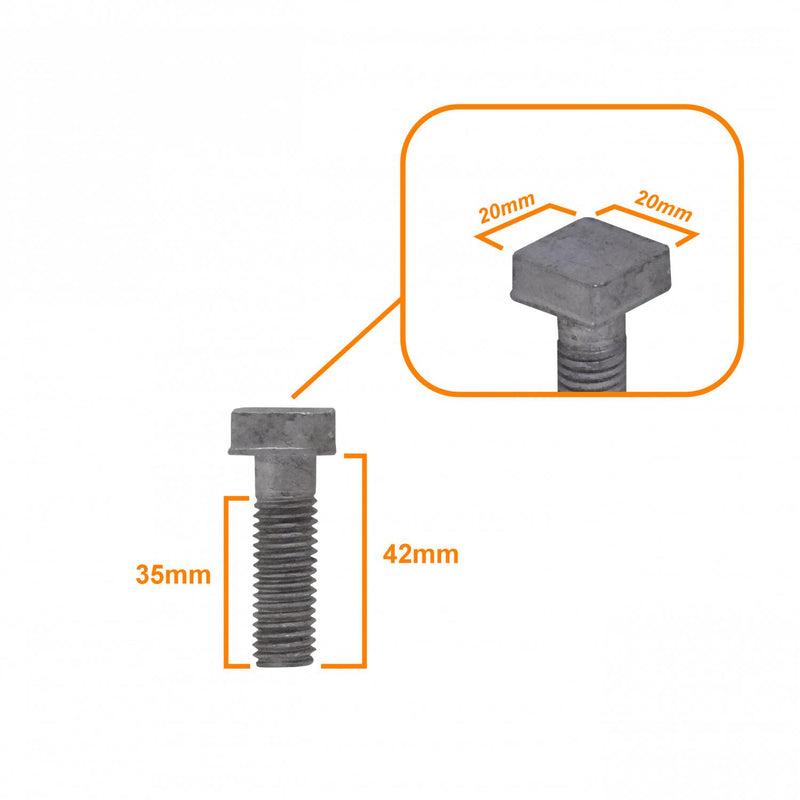 Perno Cuadrado 1/2x1 1/2 con Tuerca Clickbox