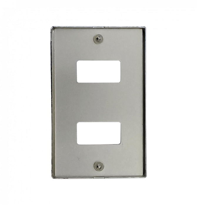 Placa BTICINO 2P Aluminio c/Tornillos Clickbox