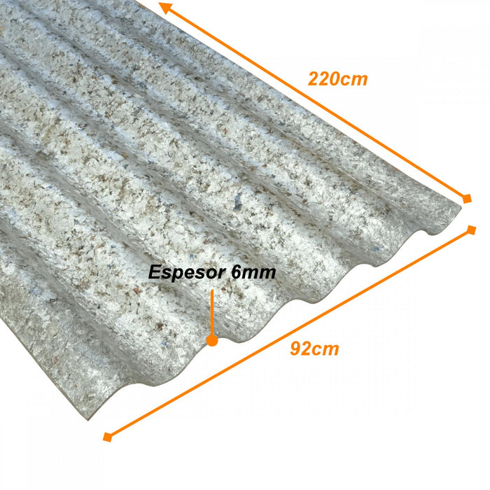 Placa Ondulada Impermeable Reciclada 6mm Clickbox