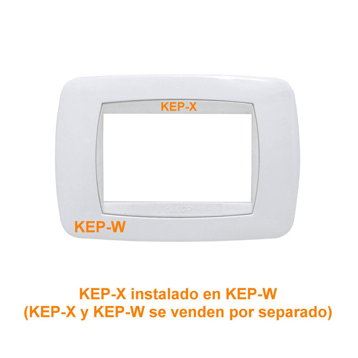 Placa de Pared KALOP Blanco 3 Módulos 3 Puestos Clickbox