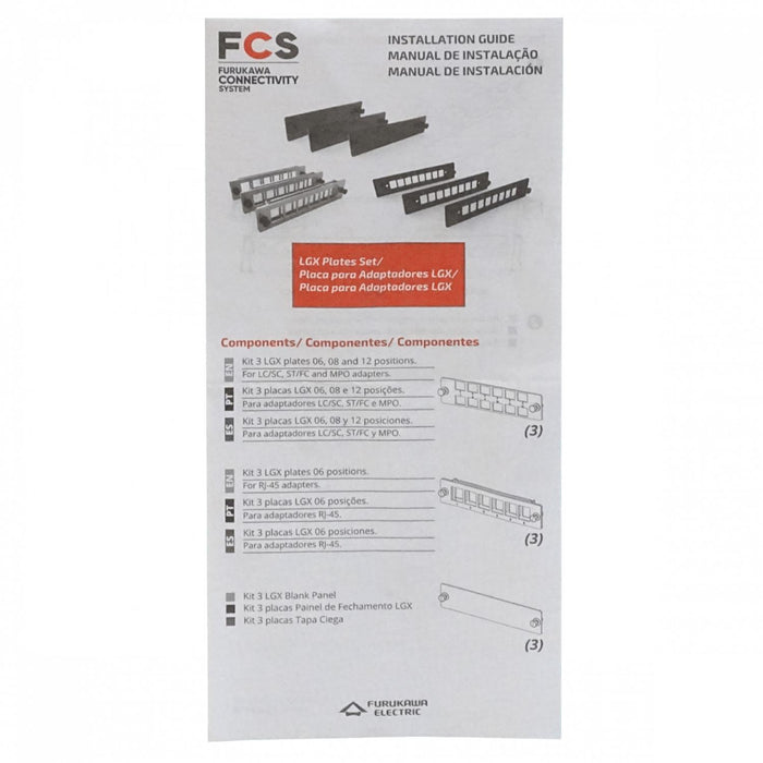 Placas plásticas 3x8-posiciones LGX para DIO Clickbox