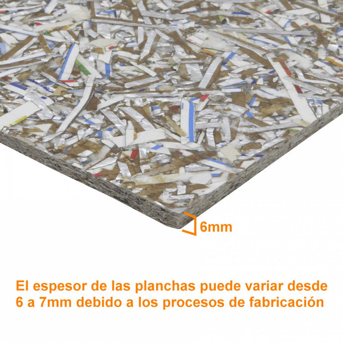 Plancha Reciclada Tetrapack 6-7mm Clickbox