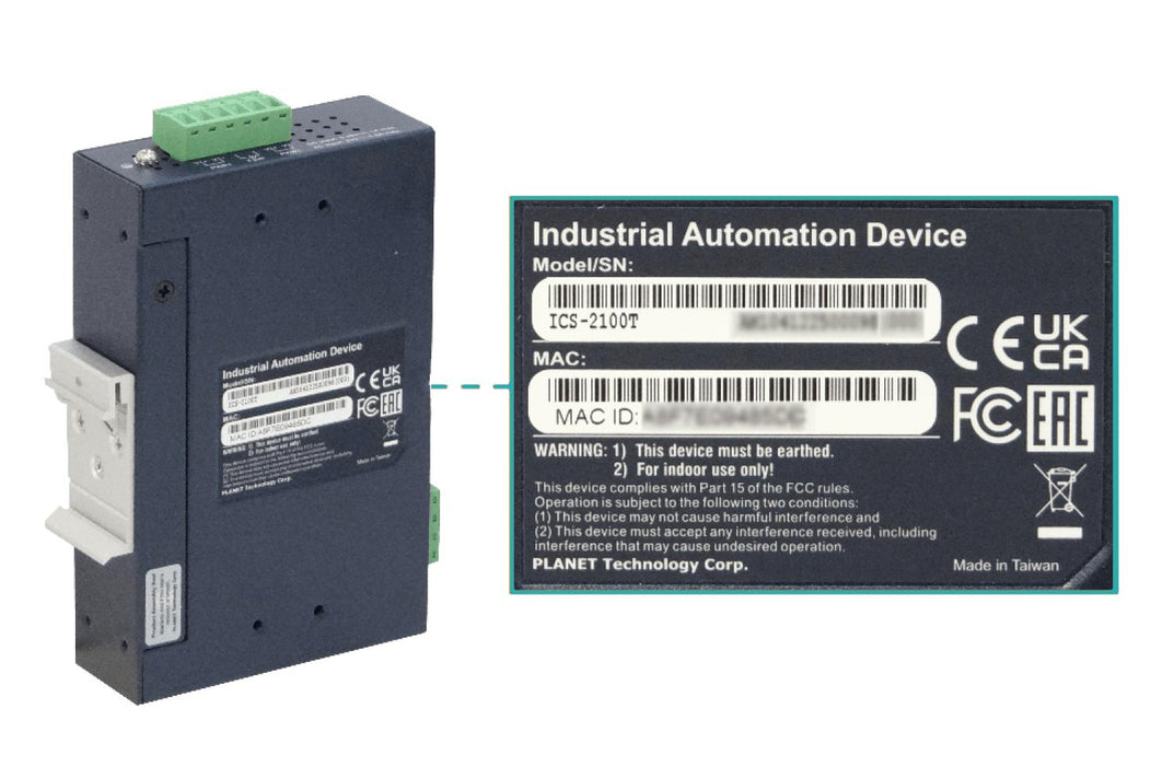 PLANET Industrial Serial to Ethernet Clickbox