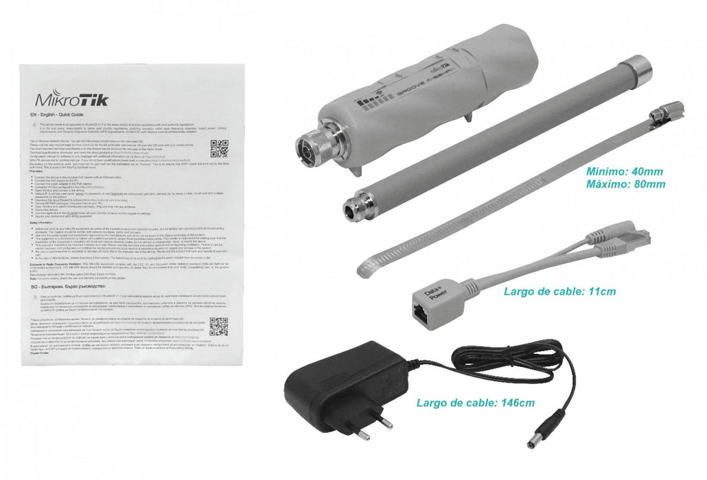 Punto de Acceso Exterior MikroTik L4 2,4/5GHz Clickbox