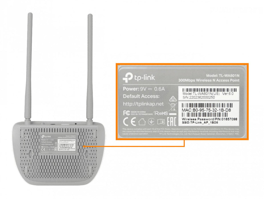 Punto de Acceso TP-LINK con 2 antenas fijas de Clickbox