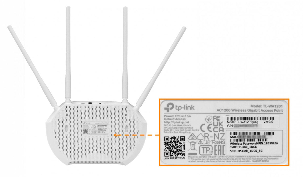 Punto de Acceso TP-LINK 4 Antenas Fijas 1-1000 Clickbox