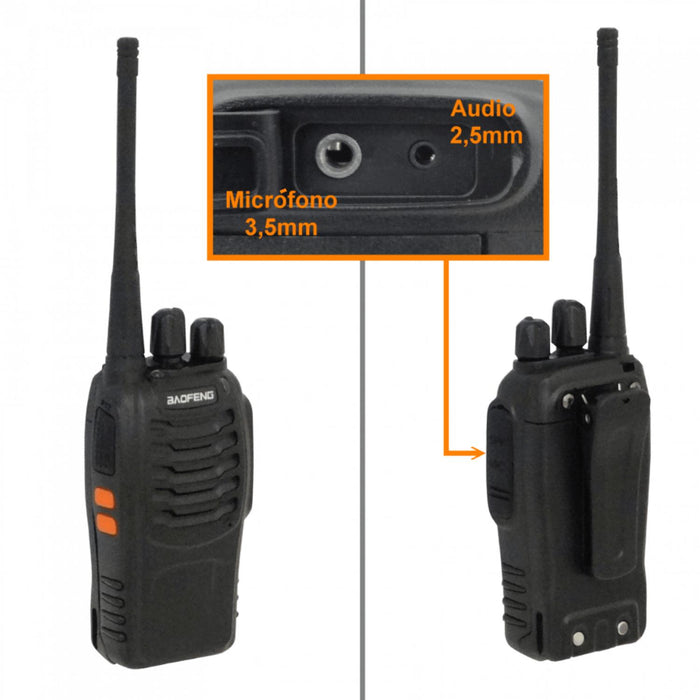 Radio portátil 16 canales 6km alcance Clickbox