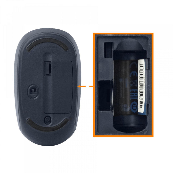 Ratón inalámbrico Microsoft Azul-Lana USB Clickbox