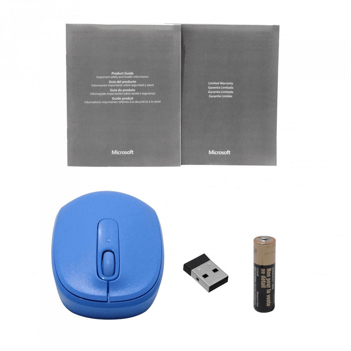 Ratón inalámbrico Microsoft Cyan-Blue USB Clickbox