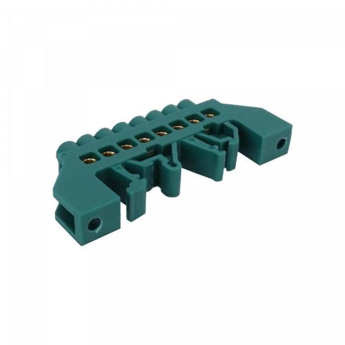 Regleta 8 Cont. 4mm Verde Riel Din Clickbox