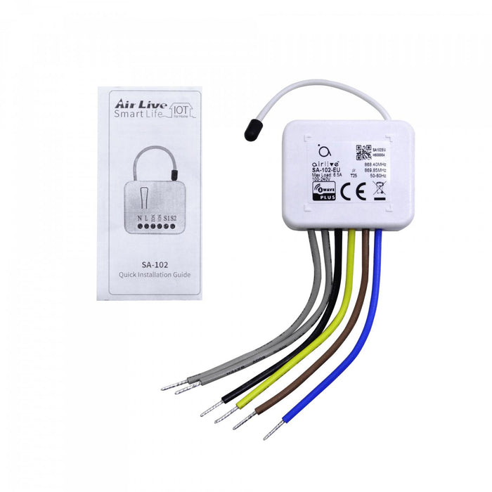 Rele Dual Z-Wave 1560W 90-240VAC 870MHz Clickbox