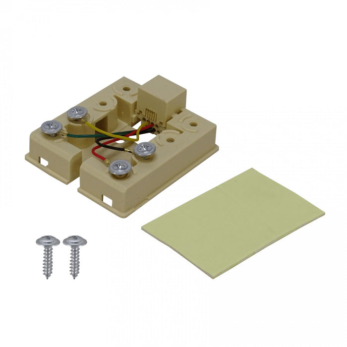 Roseta Telefónica RJ11/RJ14 6P4C Blanca Clickbox