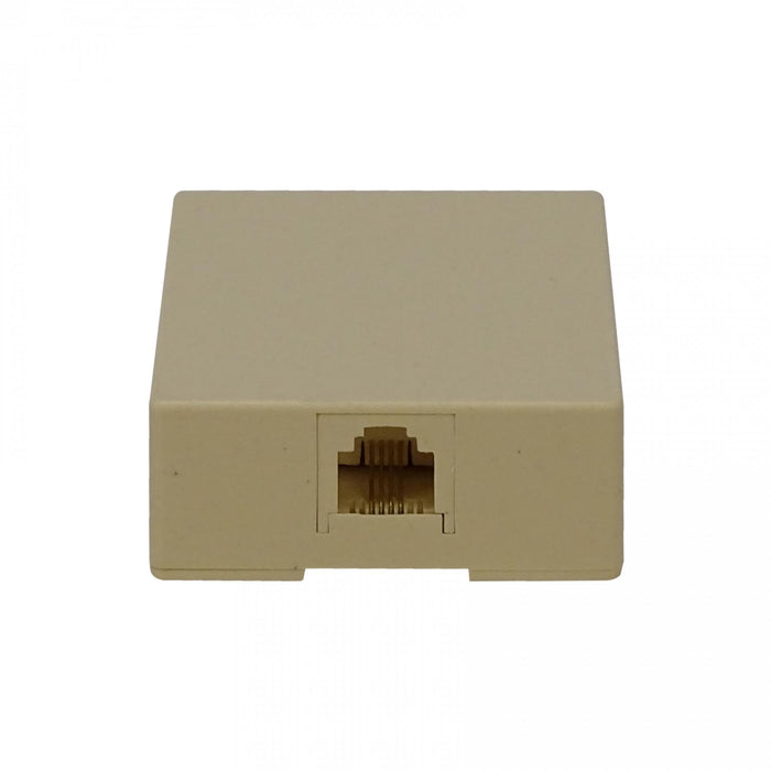 Roseta Telefónica RJ11/RJ14 6P4C Blanca Clickbox