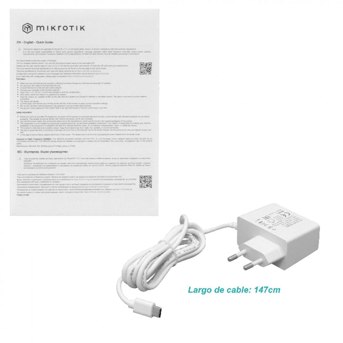 Router inalámbrico MIKROTIK 4-1000 2,4GHz AX600 Clickbox
