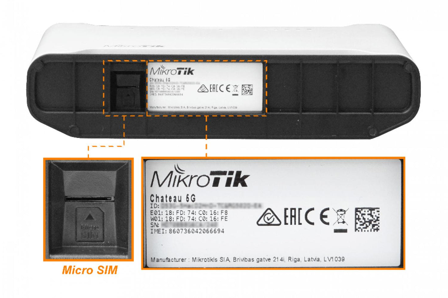 Router inalámbrico MIKROTIK 5G 5-1000 1-Sim 1-USB Clickbox