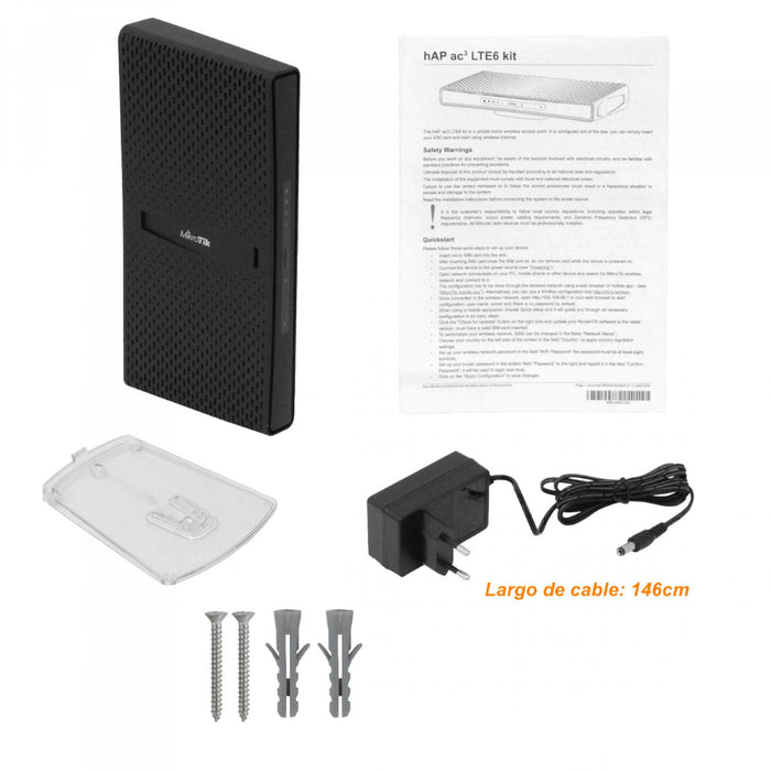 Router inalámbrico MikroTik LTE 5-1000 2,4/5GHz Clickbox