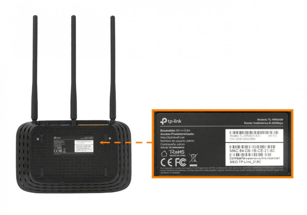 Router inalámbrico TP-LINK 2,4GHz 450Mbps 3 Clickbox