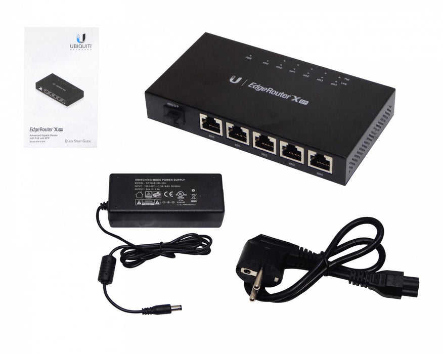 Router Ubiquiti con 1 puerto SFP y capacidad PoE Clickbox
