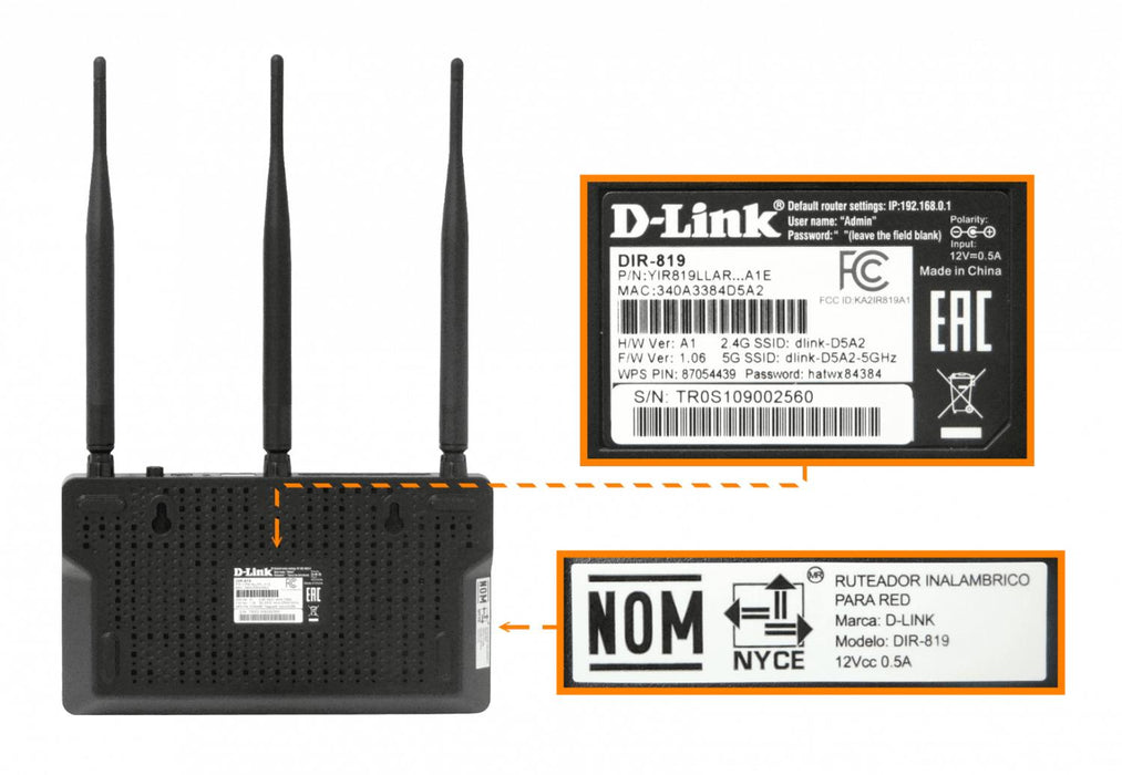Router WiFi D-LINK AC750 de doble banda Clickbox