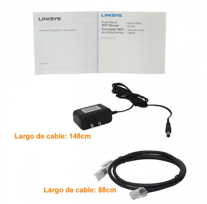 Router WiFi LINKSYS AC1000 con 4 puertos LAN, 1 Clickbox