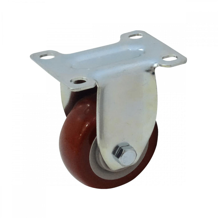 Rueda 3" Roja Fija Resistente 30Kg Clickbox