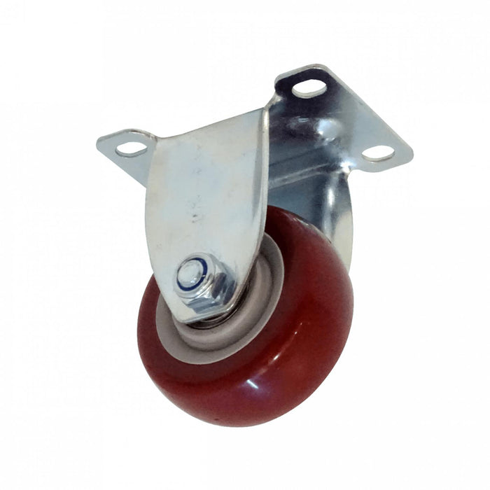 Rueda 3" Roja Fija Resistente 30Kg Clickbox