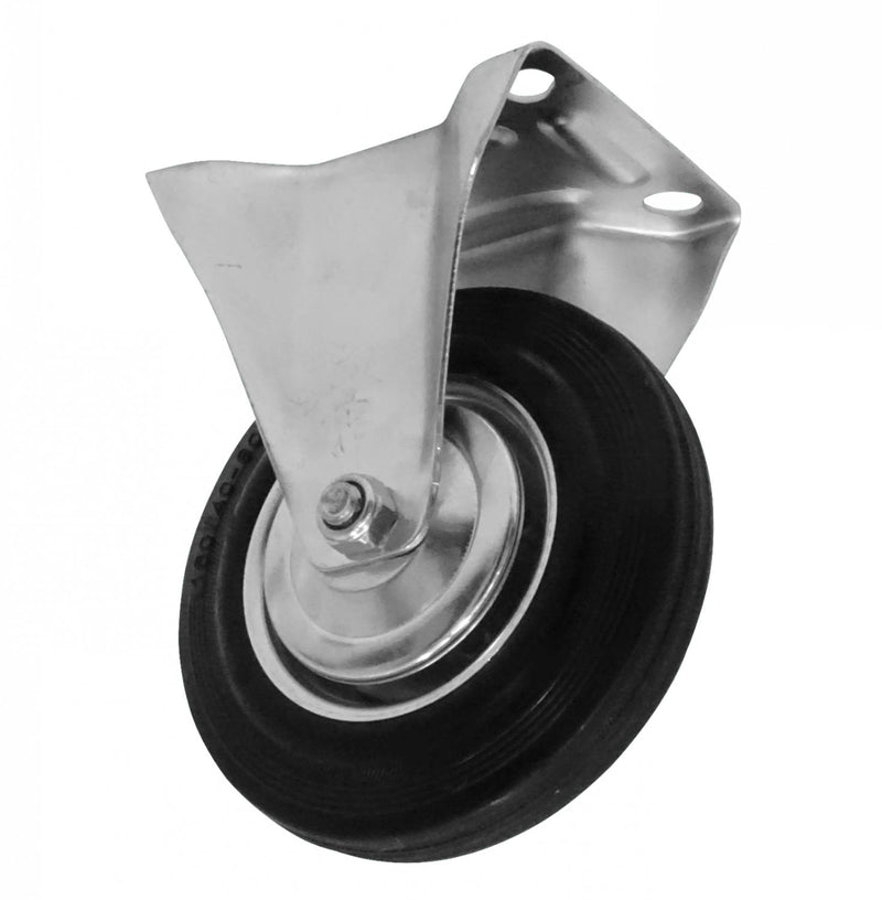 Rueda 6" Fija Negra Resistente 150Kg Clickbox