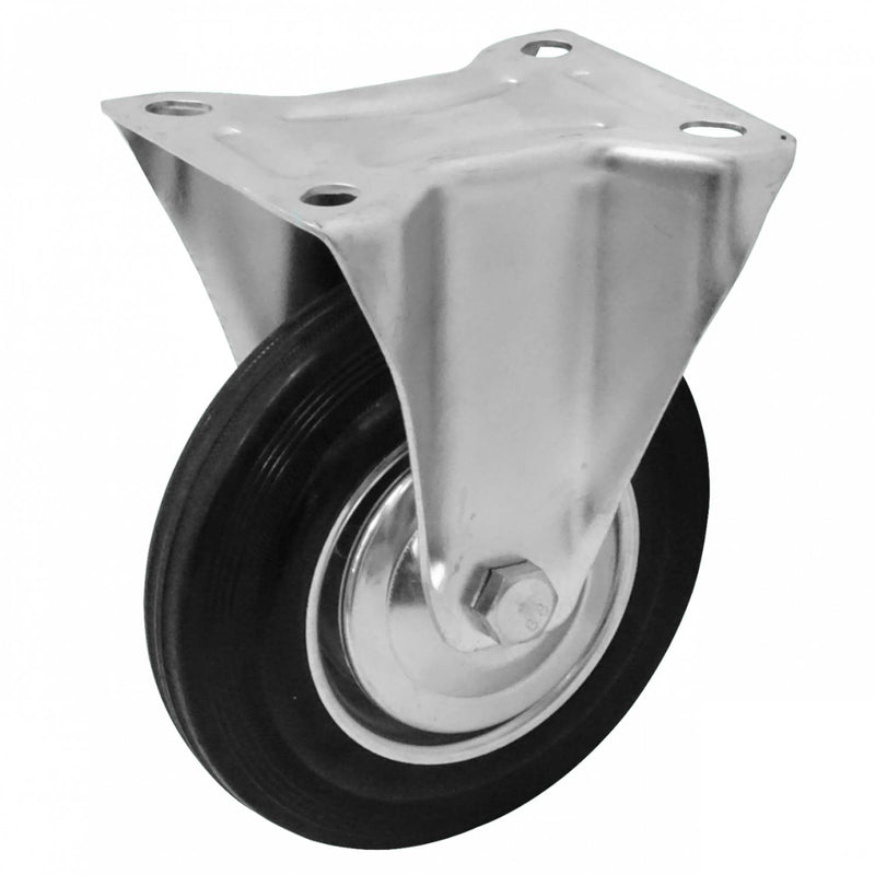 Rueda 6" Fija Negra Resistente 150Kg Clickbox