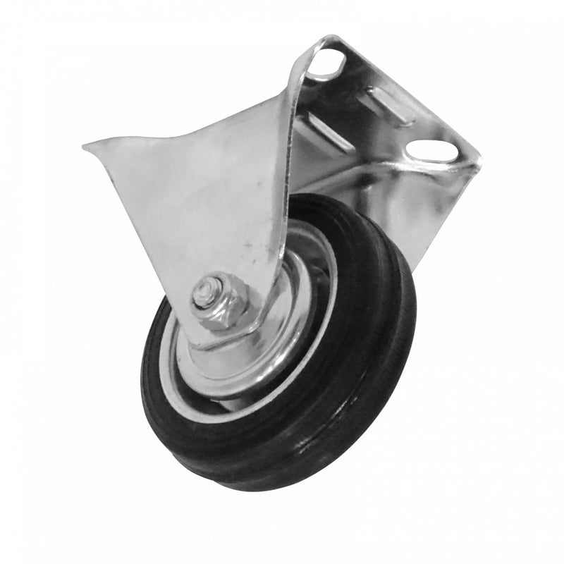 Rueda Fija 3" Negra Resistente 30Kg Clickbox