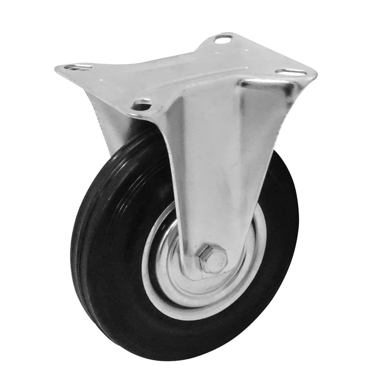 Rueda Fija 5" Negra Resistente 125Kg Clickbox