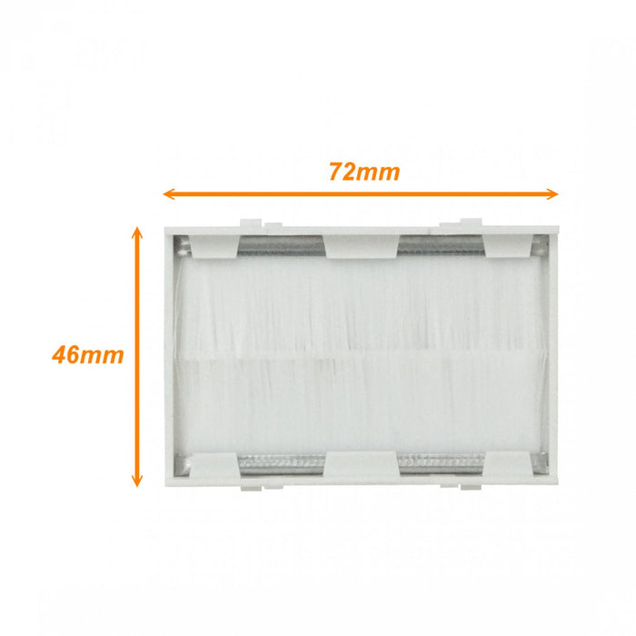 Salida 72x46mm con Cepillos FQ3 Clickbox