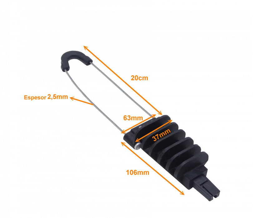 Sujeción de cable de fibra óptica de 2,5mm para Clickbox