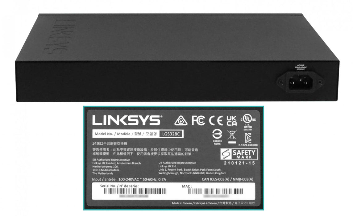 Switch administrable LINKSYS 24-1000 4-SFP+10G 28 Clickbox