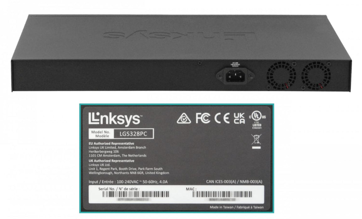 Switch administrable LINKSYS 24-1000-PoE+ 4-SFP Clickbox