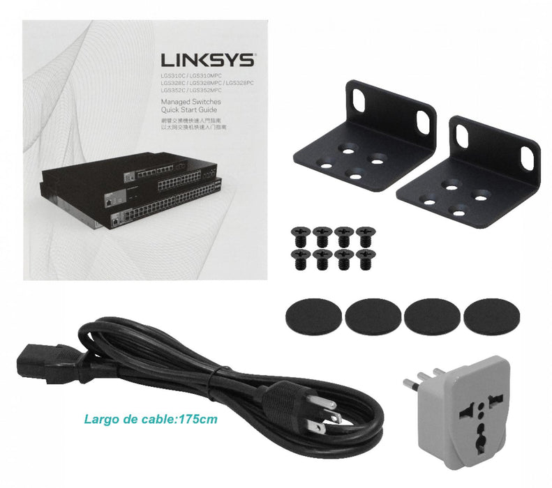 Switch administrable LINKSYS 24-1000-PoE+ 4-SFP Clickbox