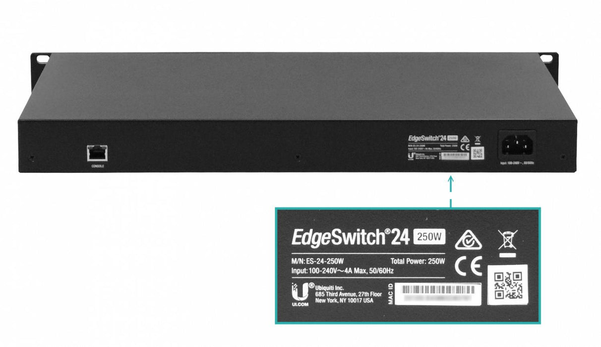 Switch administrable UBIQUITI 200W con 24 puertos Clickbox