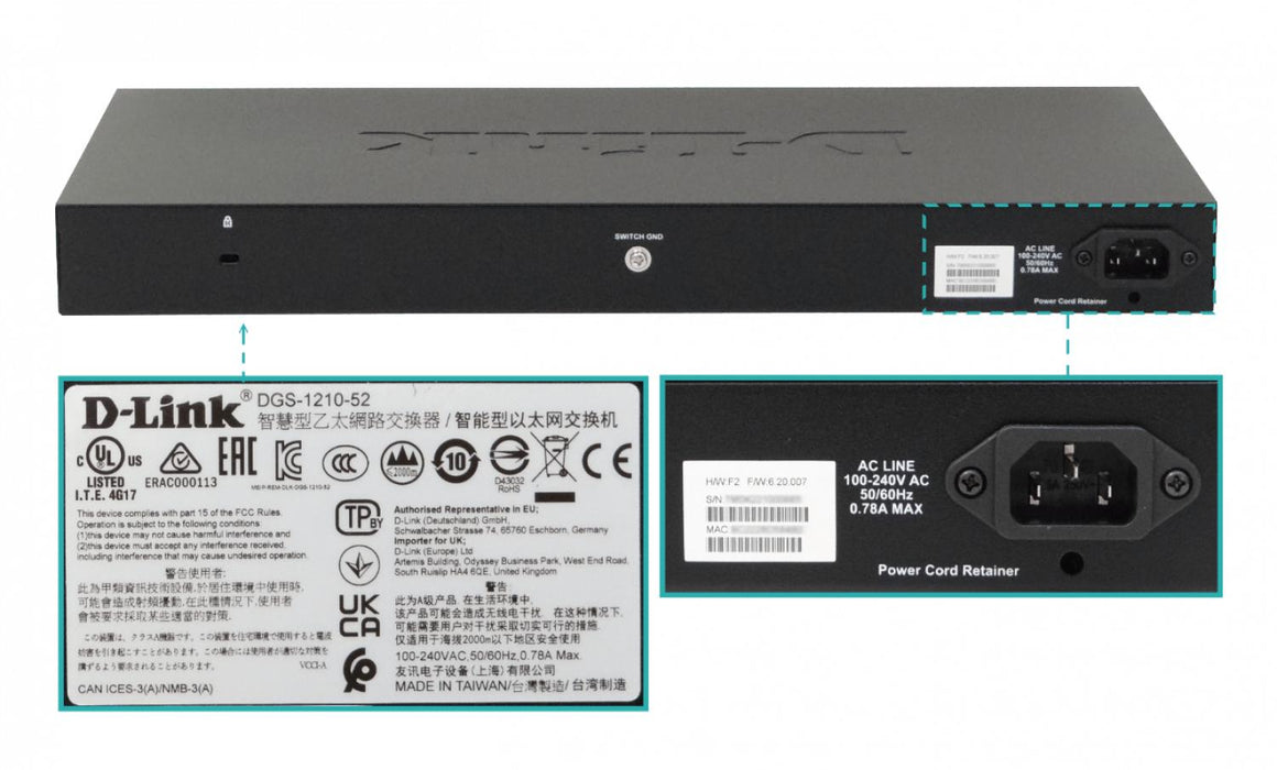 Switch D-LINK 48 Puertos 1000 Mbps 4 Puertos SFP Clickbox