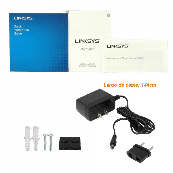 Switch Gigabit 5 Puertos No Administrable LINKSYS Clickbox