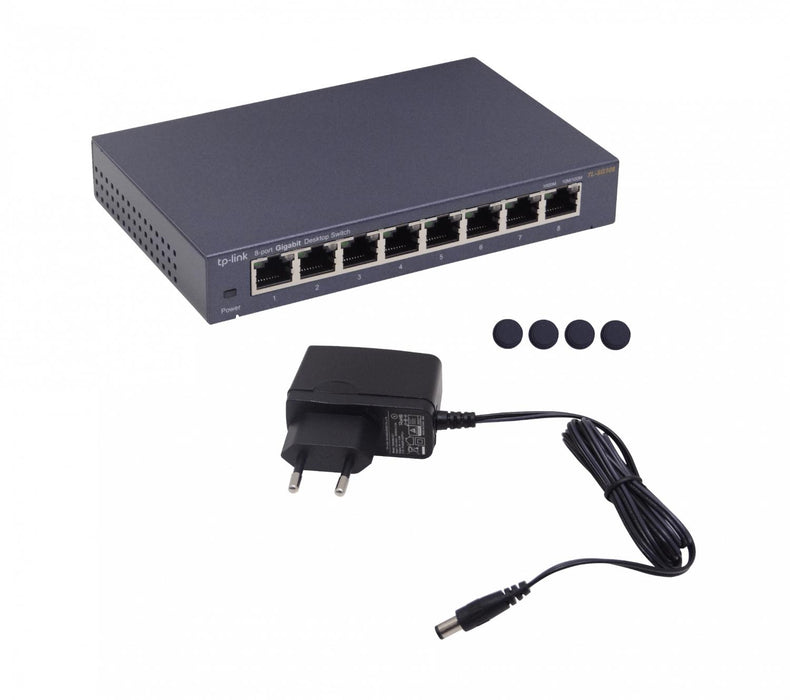 Switch Gigabit Ethernet Metálico 8 Puertos Clickbox