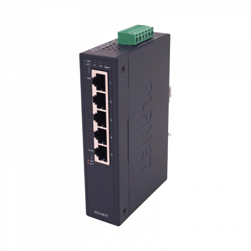 Switch Industrial PLANET 5-1000 IP30 Gigabit Clickbox